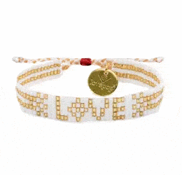 The Love Is Project Bracelet – Love White and Gold