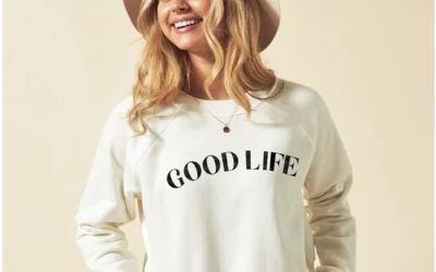 The Good Life Cropped Sweatshirt – White