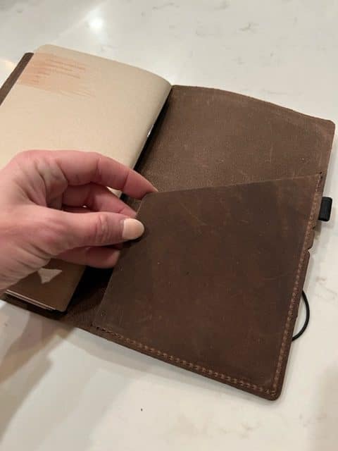 Large Chocolate Rustico Notebook with Pocket